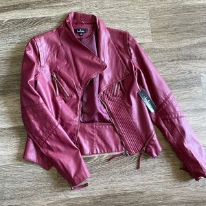 New Burgundy Leather Jacket